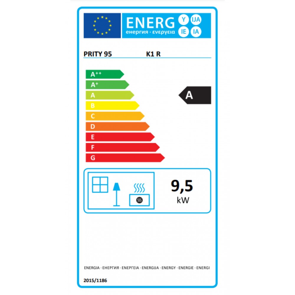 Peć na drva Prity K1 R 9.5kW, Drvo | Zračne peći na drva | Peći na drva |