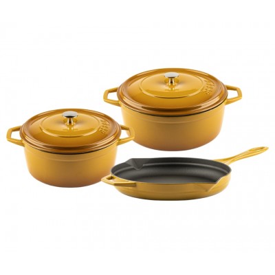 Set od 3 dijela od lijevanog željeza Hosse, Dijon - Set od lijevanog željeza