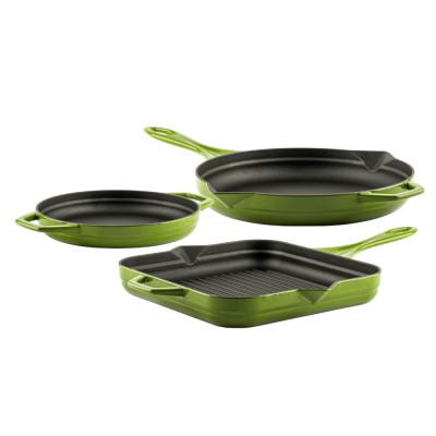 Set od 3 dijela od lijevanog željeza Hosse, Bamboo - Set od lijevanog željeza