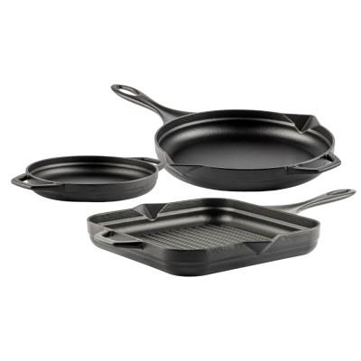 Set od lijevanog željeza od 3 dijela Hosse, Black Onyx - Set od lijevanog željeza