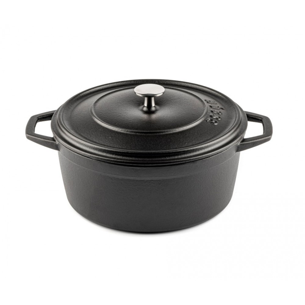 Duboki lonac od lijevanog željeza Hosse, Black Onyx, Ф24