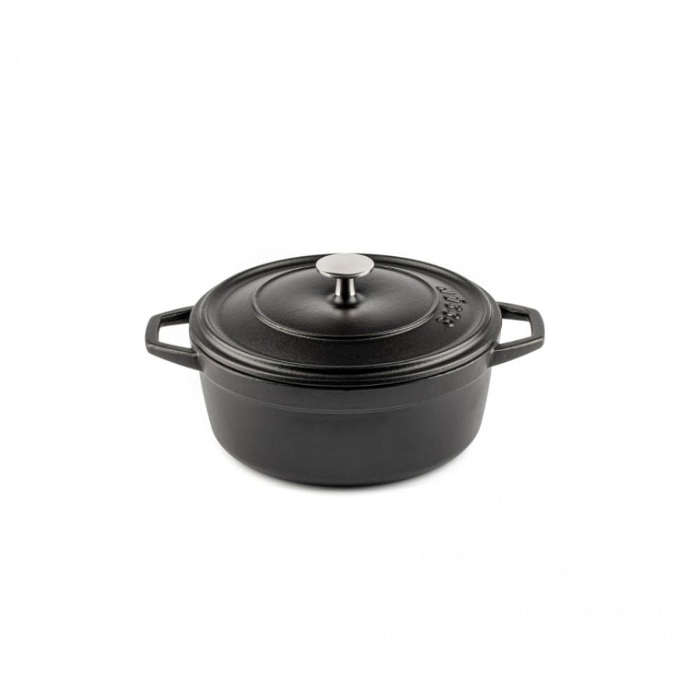 Duboki lonac od lijevanog željeza Hosse, Black Onyx, Ф12