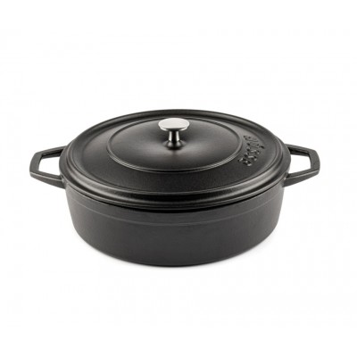 Plitki lonac od lijevanog željeza Hosse, Black Onyx, Ф26 - Lonac od lijevanog željeza
