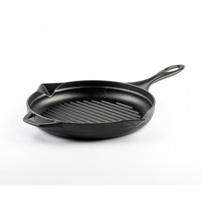 Emajlirana roštilj tava od lijevanog željeza Hosse, Black Onyx, Ф24cm - Roštilj tava od lijevanog željeza