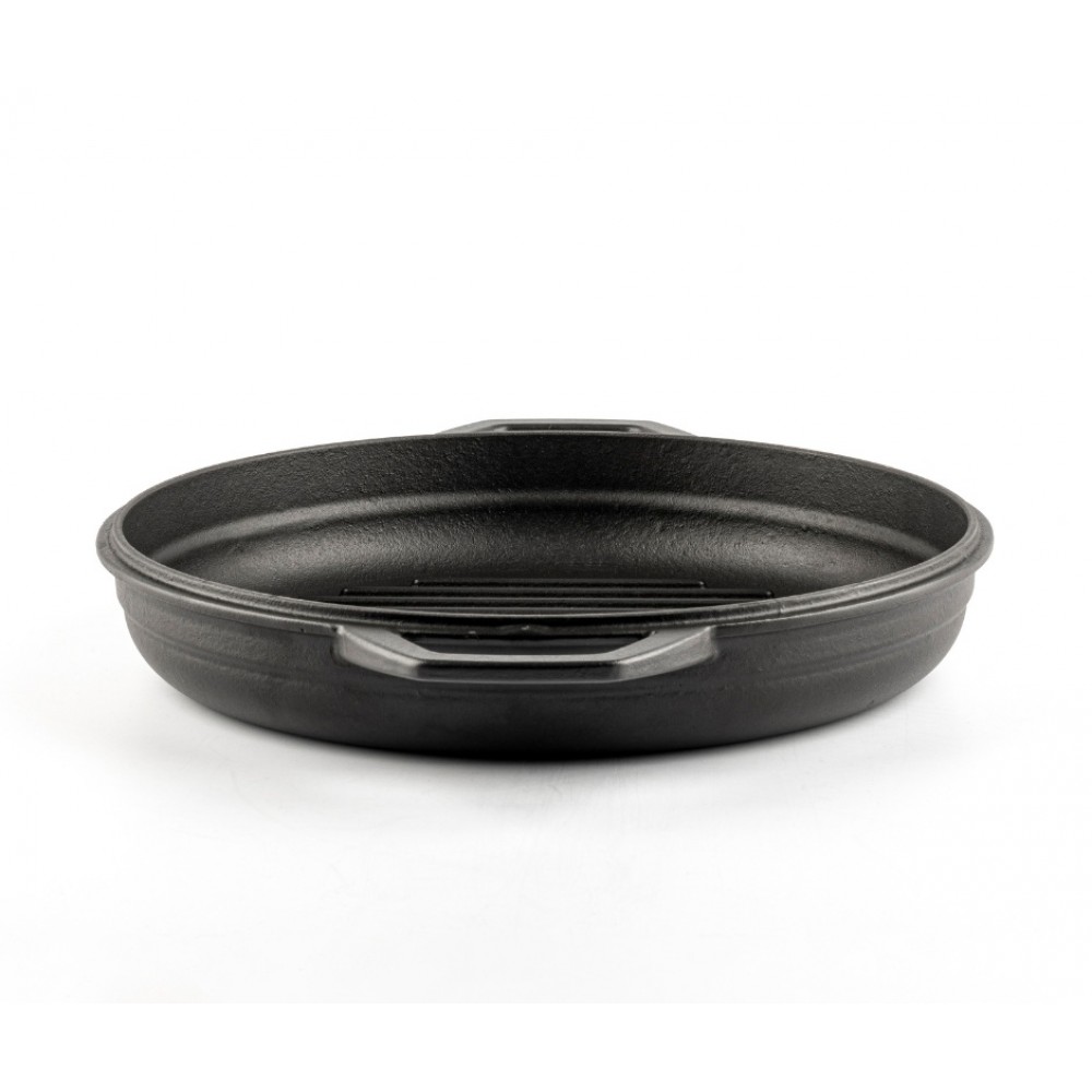 Emajlirana roštilj tava od lijevanog željeza Hosse, Black Onyx, Ф22cm | Ravna tava od lijevanog željeza | Tava od lijevanog željeza |