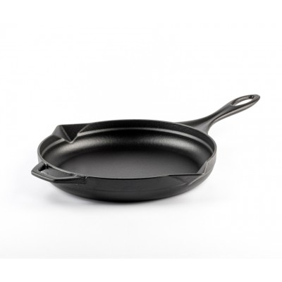 Emajlirana tava od lijevanog željeza Hosse, Black Onyx, Ф24cm - Ravna tava od lijevanog željeza