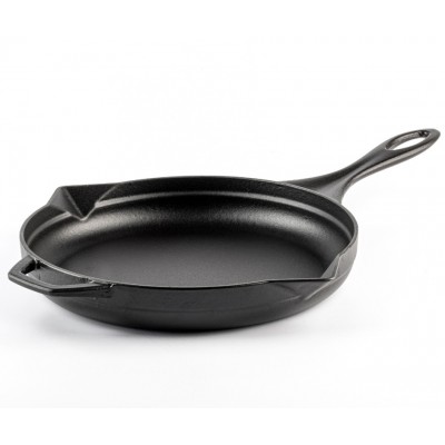 Emajlirana tava od lijevanog željeza Hosse, Black Onyx, Ф28cm - Ravna tava od lijevanog željeza
