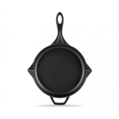 Emajlirana tava od lijevanog željeza Hosse, Black Onyx, Ф28cm - Ravna tava od lijevanog željeza