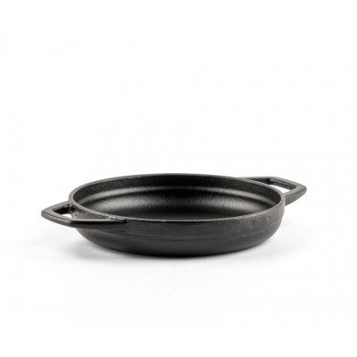 Emajlirana tava od lijevanog željeza s dvije ručke Hosse, Black Onyx, Ф16cm - Ravna tava od lijevanog željeza