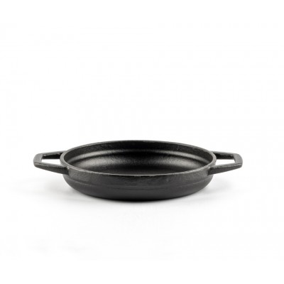 Emajlirana tava od lijevanog željeza s dvije ručke Hosse, Black Onyx, Ф16cm - Ravna tava od lijevanog željeza