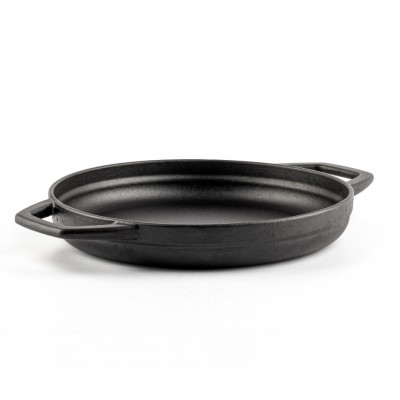 Emajlirana tava od lijevanog željeza s dvije ručke Hosse, Black Onyx, Ф22cm - Ravna tava od lijevanog željeza