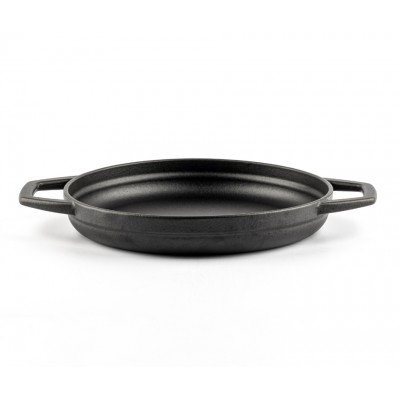 Emajlirana tava od lijevanog željeza s dvije ručke Hosse, Black Onyx, Ф22cm - Ravna tava od lijevanog željeza