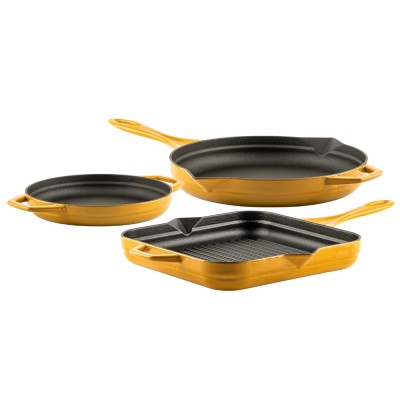 Set od 3 dijela od lijevanog željeza Hosse, Dijon - Set od lijevanog željeza