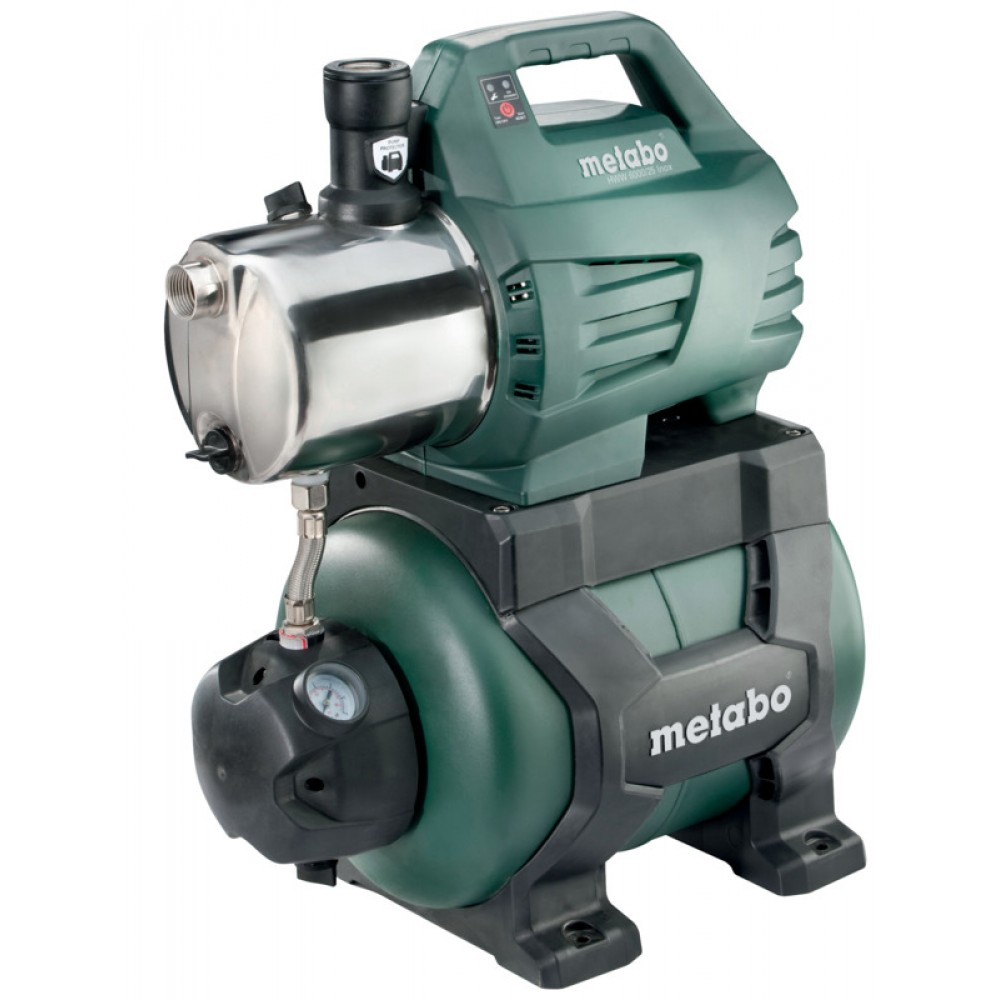 Jednofazna pumpa za hidrofor METABO HWW 6000/25 INOX, snaga 1300 W, protok 6000 l/h, visina podizanja 55 m, kapacitet spremnika 24 L | Pumpa za hidrofor | Pumpa za vodu |