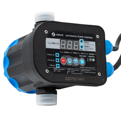 Tlačna sklopka EPC-12 s digitalnim zaslonom i podesivim pragovima Gmax – priključak 1", snaga 2.2 kW, frekvencija 50–60 Hz, napon 220–240 V - Usporedba artikala