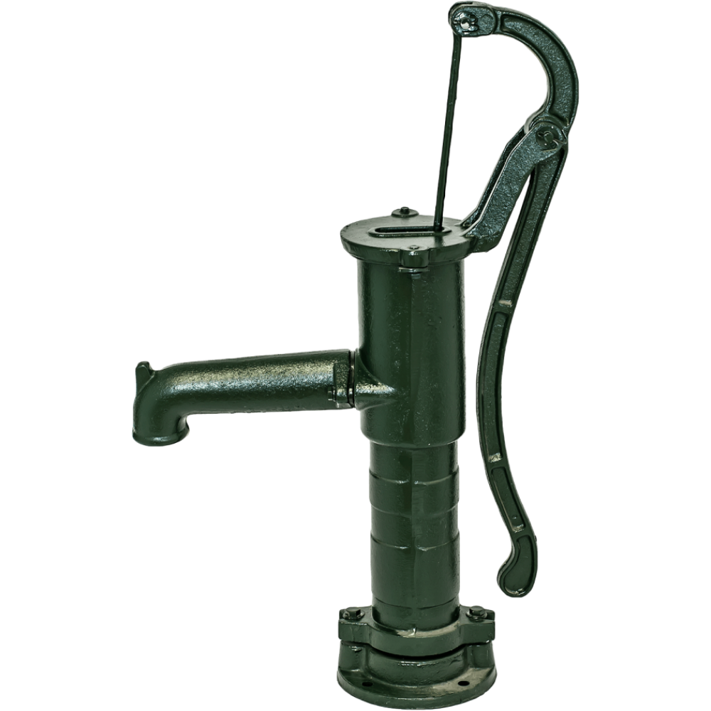 Ručna pumpa za vodu Hydro-Fix, zelena, duljina 660 mm, lijevano željezo, priključak 1 1/4″