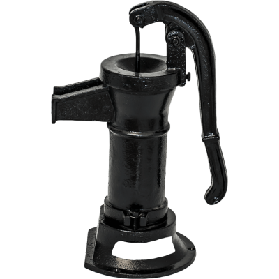 Ručna pumpa za vodu Hydro-Fix, crna, kratka – duljina 390 mm, lijevano željezo, priključak 1 1/4″ - Ručna pumpa za vodu