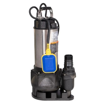 Drenažna pumpa Electromash WQ 1100 Professional s vanjskim plovkom i kućištem od nehrđajućeg čelika, snaga 1.1 kW, protok 24.000 l/h, visina podizanja 10 m, izlaz 2″ - Pumpa za vodu