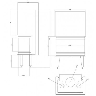 Ugradbeni kamin Balkan Energy ATS AIR PANORAMA 800, 16.04kW - Usporedba artikala