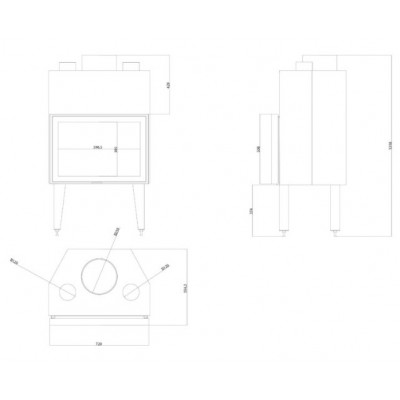 Ugradbeni kamin Balkan Energy ATS STABLE AIR 700, s zračnim kanalima, 14.8kW - Usporedba artikala