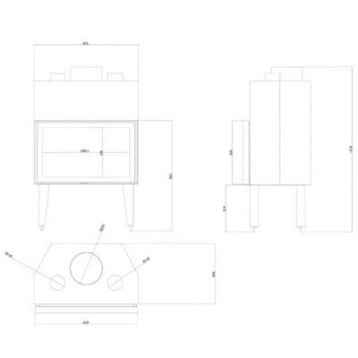 Ugradbeni kamin Balkan Energy ATS STABLE AIR 800, s zračnim kanalima, 15.95kW - Usporedba artikala