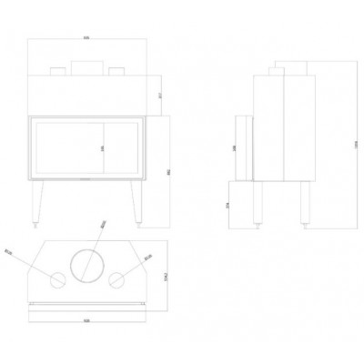 Ugradbeni kamin Balkan Energy ATS STABLE AIR 900, s zračnim kanalima, 19.59kW - Usporedba artikala