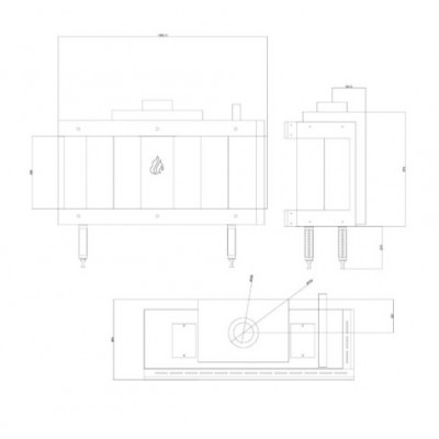 Plinski kamin Balkan Energy GAS CORNER 100, 10.2kW - Balkan Energy