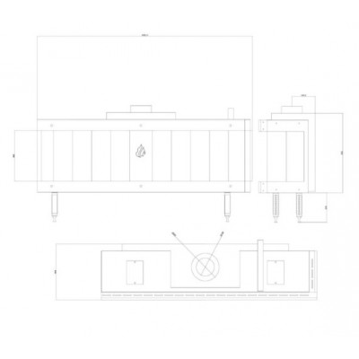 Plinski kamin Balkan Energy GAS CORNER 150, 13kW - Balkan Energy
