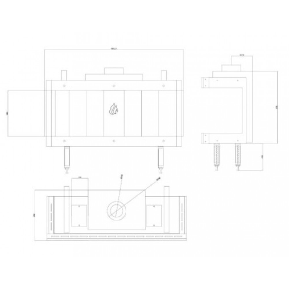Plinski kamin Balkan Energy GAS PANORAMA 100, 10.2kW | Plinski kamini | Kamini |