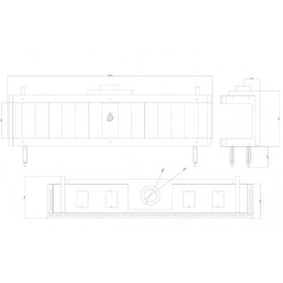Plinski kamin Balkan Energy GAS PANORAMA 200, 17kW - Balkan Energy