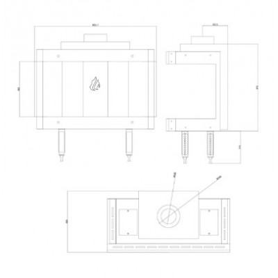Plinski kamin Balkan Energy GAS PANORAMA 70, 7.8kW - Balkan Energy