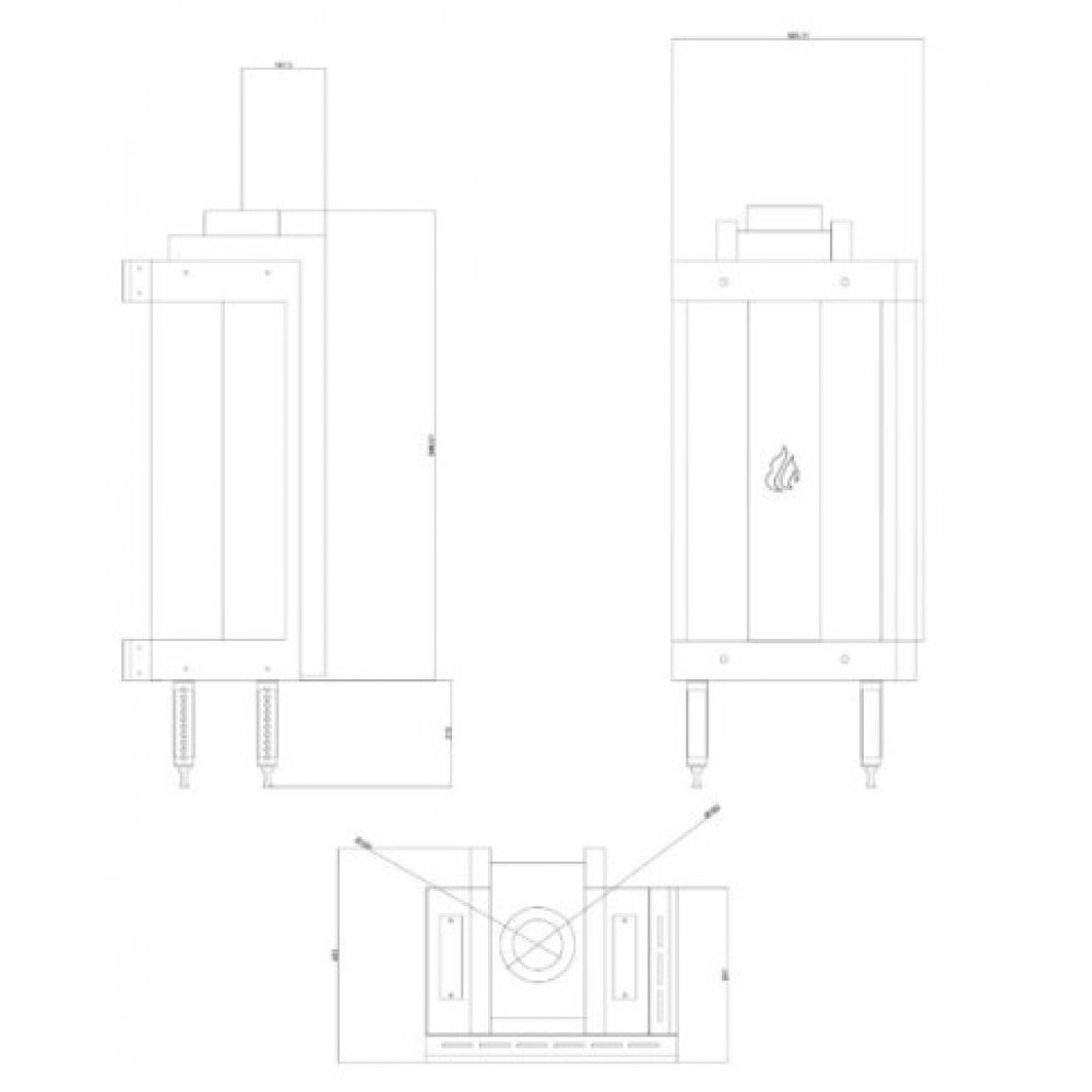 Plinski kamin Balkan Energy GAS STANDING CORNER, 3.9kW - 6.0kW | Plinski kamini | Kamini |