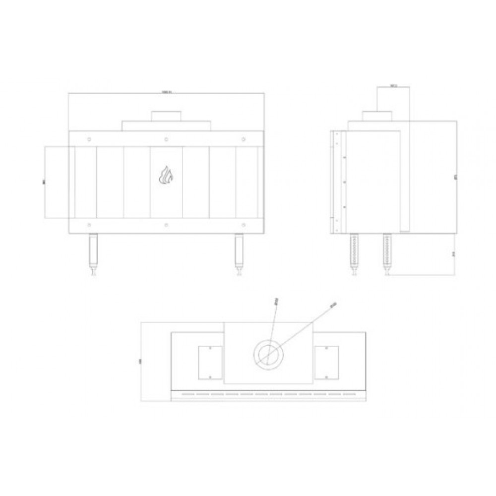 Plinski kamin Balkan Energy GAS STRAIGHT 100, 10.2kW | Plinski kamini | Kamini |
