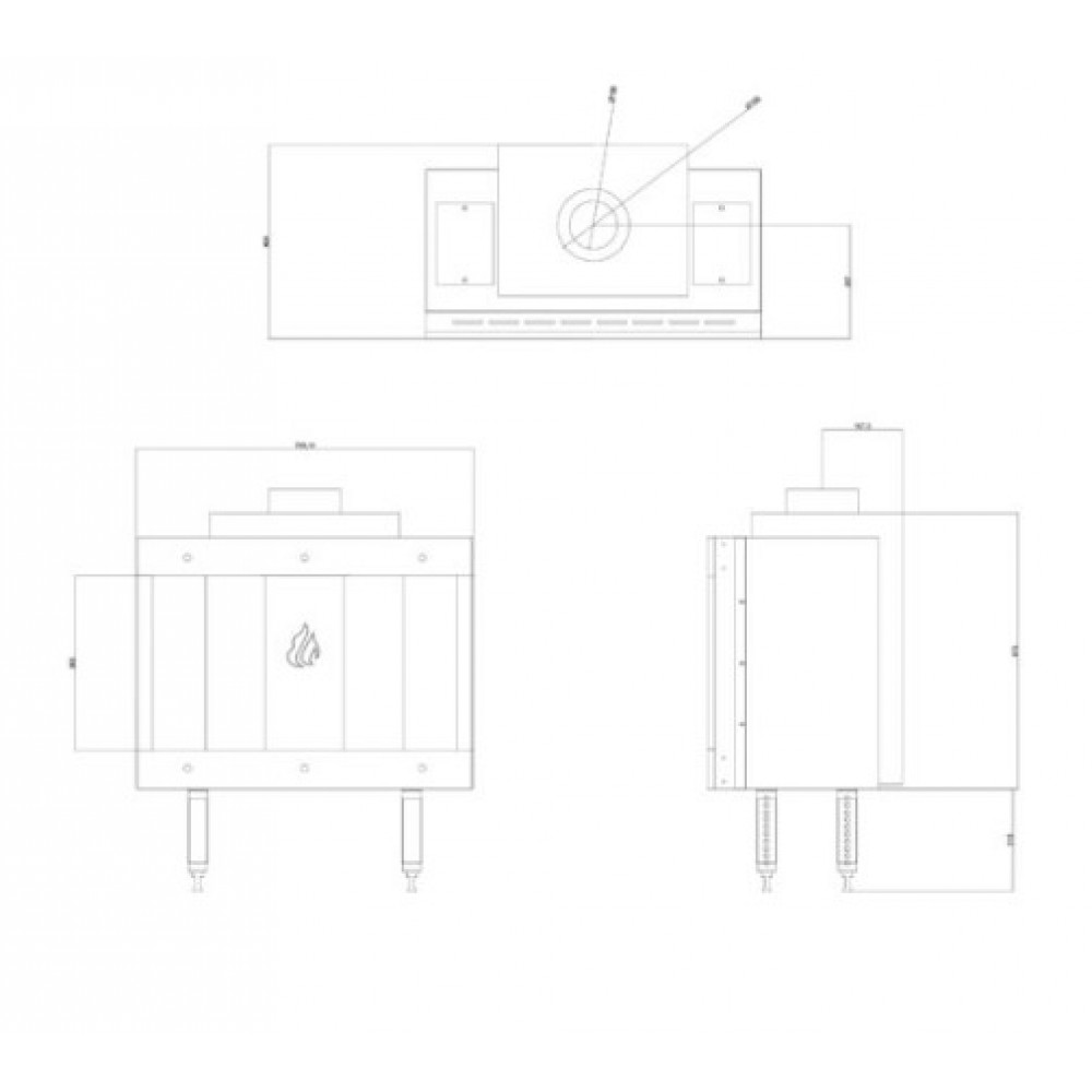 Plinski kamin Balkan Energy GAS STRAIGHT 70, 7.8kW | Plinski kamini | Kamini |