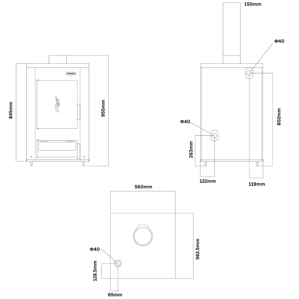 Kotao na drva Balkan Energy ATS HYDRO, 20 kW | Kotlovi na drva |  |