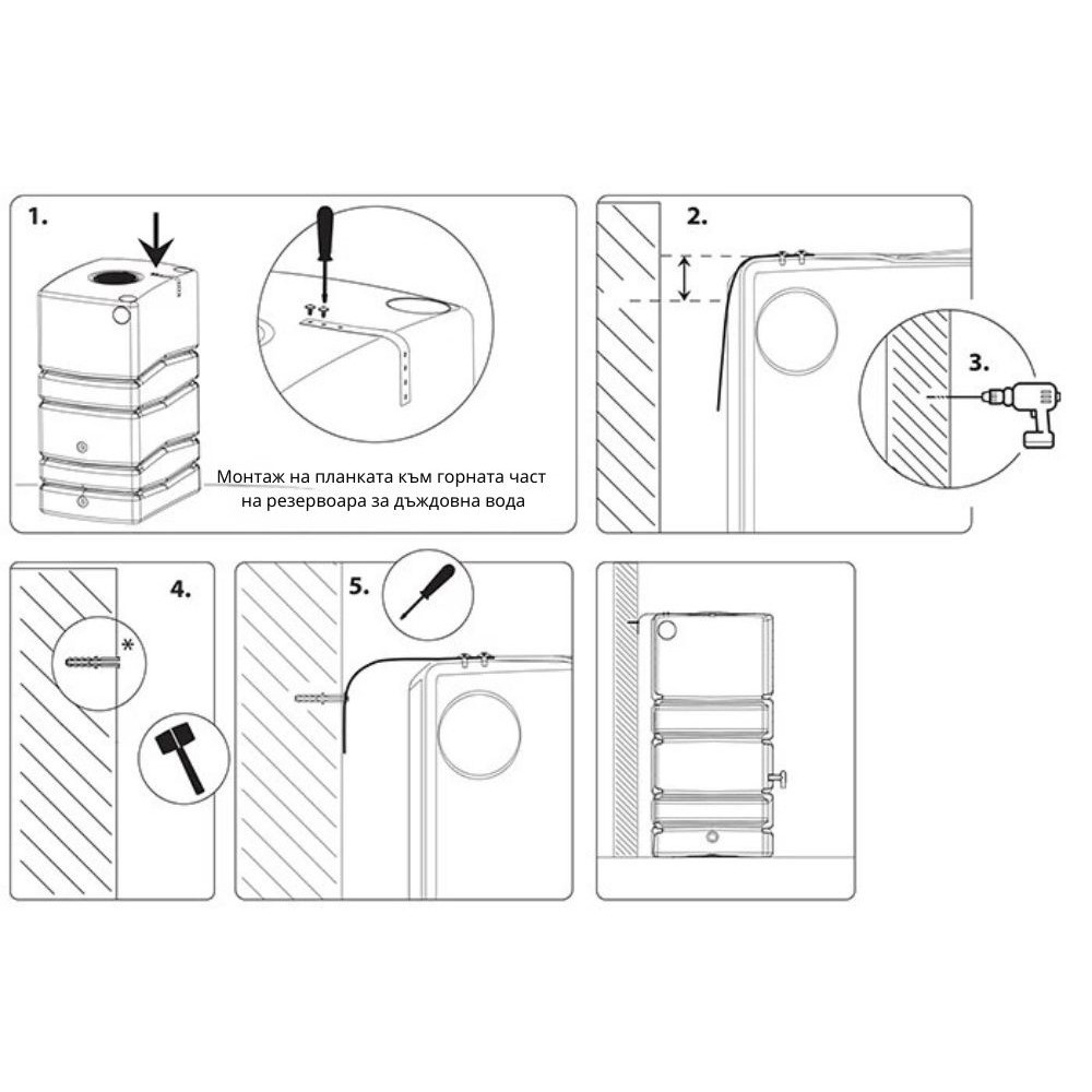 Spremnik za kišnicu Prosperplast Arves Wall Stone, 400L, Siva | Spremnici za kišnicu |  |