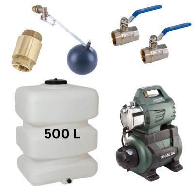 Set „Pitka voda 500L“ sa spremnikom za vodu Mavil (bijeli, pravokutni) i hidrofornom pumpom Metabo - Usporedba artikala