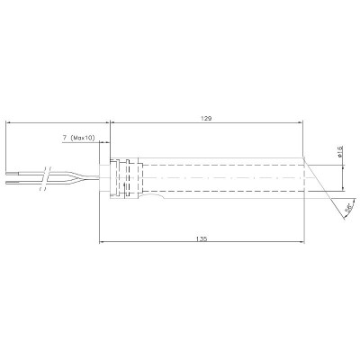 Set upaljača s vodilicom za peći na pelete Jotul, Ravelli i druge, duljina 144 mm, 350W - Rezervni dijelovi za peći na pelet