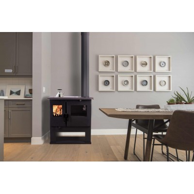 Štednjak na drva Verso CS Inox Ceramic s inox pećnicom i staklokeramičkom pločom, Desno, 7.7kW - Peći na drva