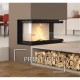 Italian cast iron wood burning fireplace La Nordica Monoblocco 3LC, 12.0kW |  |  |