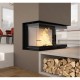 Italian cast iron wood burning fireplace La Nordica Monoblocco 3LC, 12.0kW |  |  |