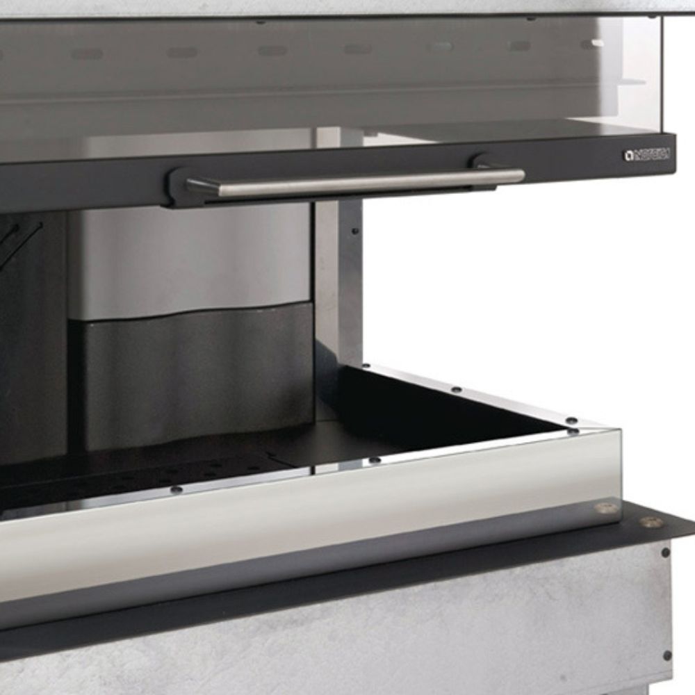 Talijanski lijevani ugradbeni kamin na drva La Nordica Monoblocco 800 Angolo lijevo, 10.0kW | Ugradbeni kamini | Kamini |