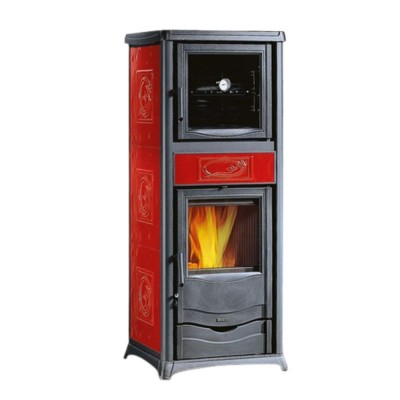 Talijanska peć na drva za kuhanje La Nordica Rossella Plus Forno Evo, crveno, 9.4kW - La Nordica