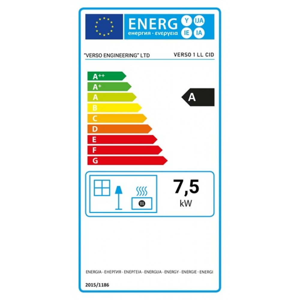 Peć na drva Verso 1 LL CID, 7.5kW | Zračne peći na drva | Peći na drva |