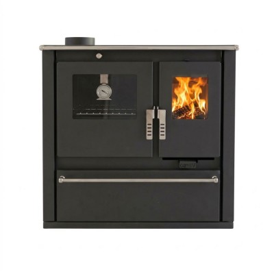 Štednjak na drva Verso CS Plus s inox pećnicom i staklokeramičkom pločom, Bjelokost, Desno, 7.7kW - Peći na drva