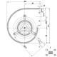 Centrifugalni ventilator EBM za peći na pelete Edilkamin, Karmek One, Drugi, protok 590 m³/h | Ventilatori i puhala | Dijelovi za peći na pelete |