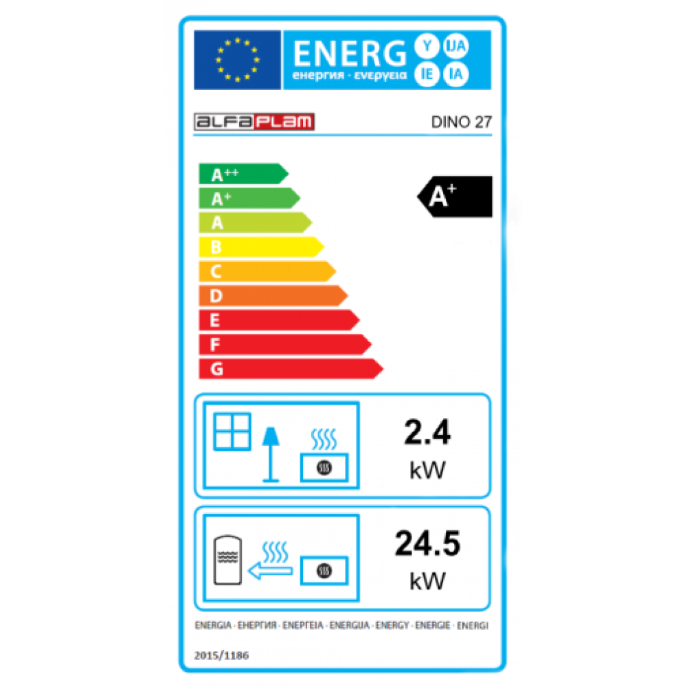 Peć na pelete za centralno grijanje Alfa Plam Dino 27, Smeđa, 27 kW | Peći na pelete za centralno grijanje | Peći na pelete |