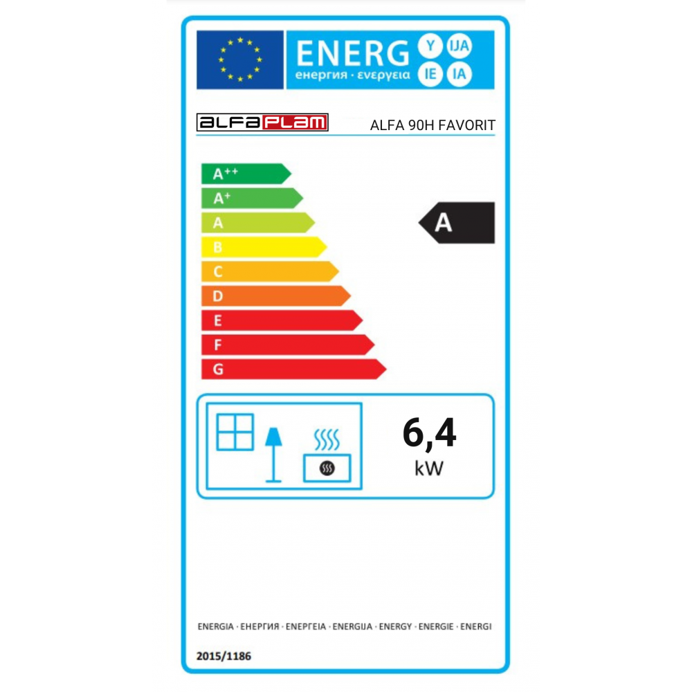 Štednjak na drva Alfa Plam Alfa 90 H Favorit Lijevo smeđa, 6.4kW | Štednjaci na drva | Drvo |