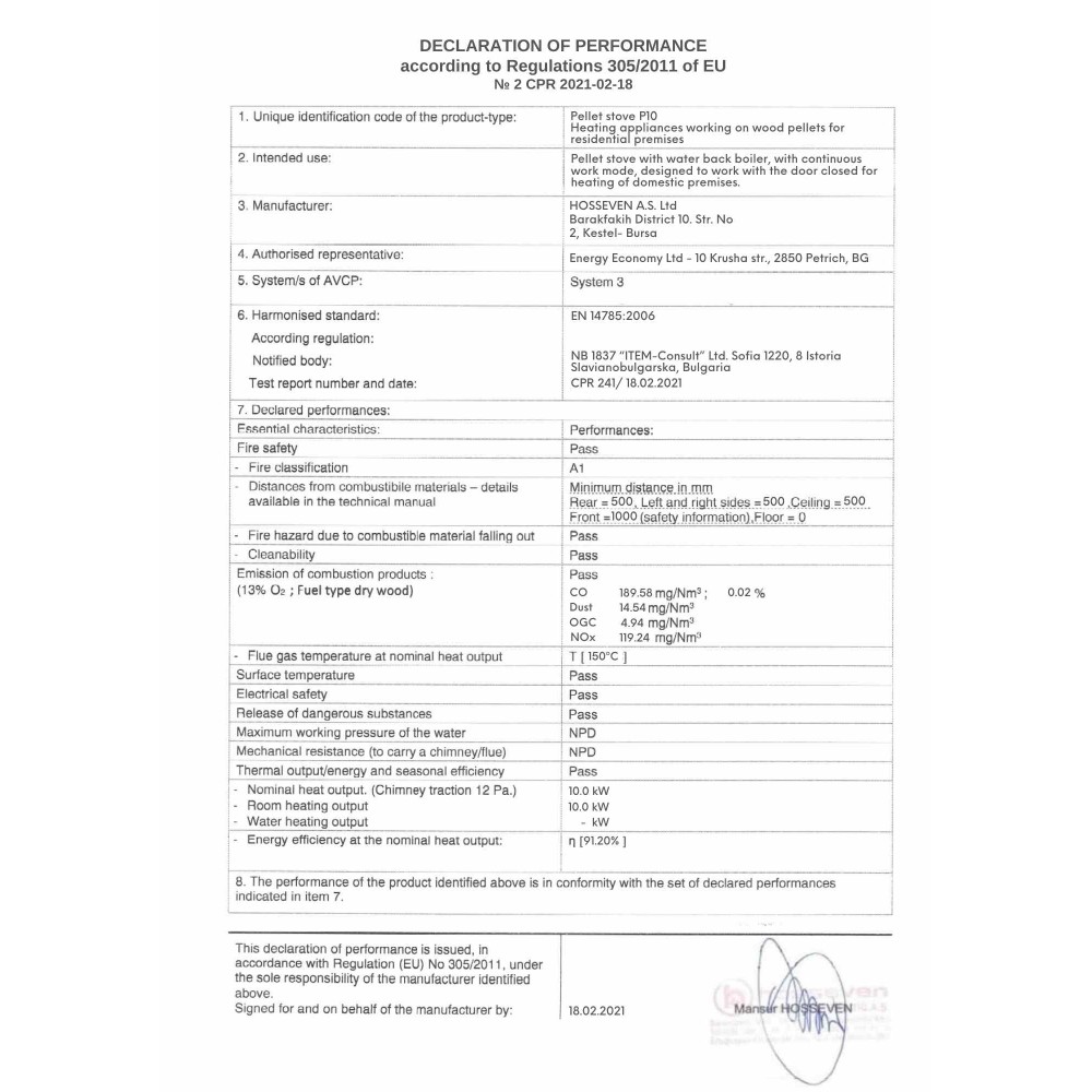 Peć na pelete Balkan Energy P10 Black, 10 kW | Zračne Peći na pelete | Peći na pelete |