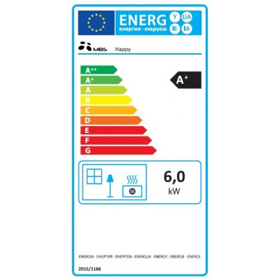 Peć na drva MBS Happy, 6 kW - Kamini na drva